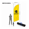 EXPALOT – Rantalippupaketti BRUTUS S–XL – Painatus + tanko + jalusta + kantolaukku