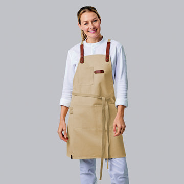 Exner Bib Apron Canvas With Decorative Label --28514