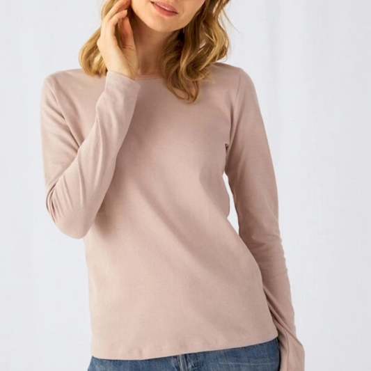 B&C BE INSPIRED – Naisten pitkähihainen t-paita #E150 (BCTW06T)