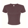 Bella Naisten cropped t-paita Micro Rib Baby Tee (1010)