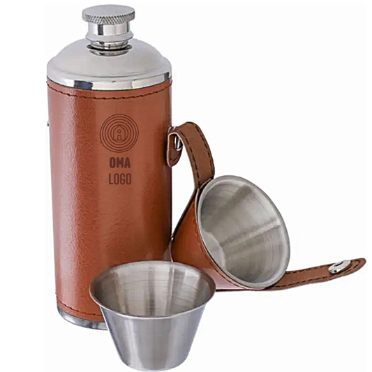 Kierrätetty Terästaskumatti Brock 230 ml + 2 mukit