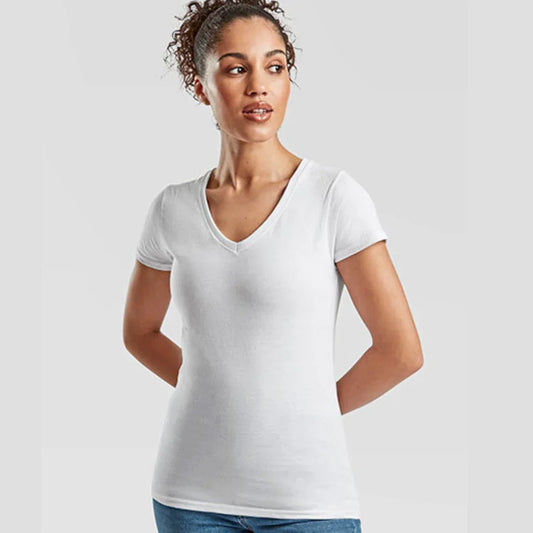 Fruit of the Loom Ladies´ Valueweight V Neck T