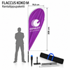 EXPALOT – Rantalippupaketti FLACCUS S–XL – Painatus + tanko + jalusta + kantolaukku