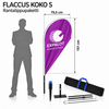 EXPALOT – Rantalippupaketti FLACCUS S–XL – Painatus + tanko + jalusta + kantolaukku