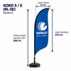E - Rantalippu, tanko ja jalusta - 288 cm / Koko S / Muoto E (RL-SE)