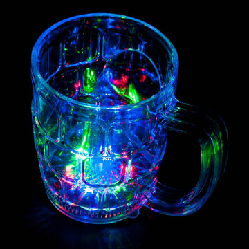 IMPEX - Vilkkuva LED-tuoppi monivärivaloilla (Rainbow-LED-Glass)