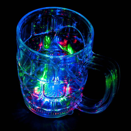 IMPEX - Vilkkuva LED-tuoppi monivärivaloilla (Rainbow-LED-Glass)
