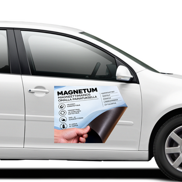 6 KPL KOKO A2 MAGNETUM  -Magneettimainos omalla painatuksella