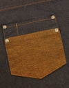 Premier Workwear Division Waxed Look Denim Bib Apron With Faux Leather  --PW136