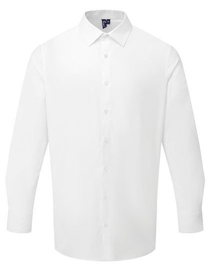 Premier Workwear Men’s Long Sleeve ‘Recyclight’ Poplin Shirt