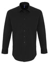 Premier Workwear Men´s Stretch Fit Poplin Long Sleeve Cotton Shirt