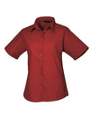 Premier Workwear Women´s Poplin Short Sleeve Blouse  --PW302