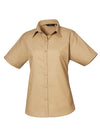 Premier Workwear Women´s Poplin Short Sleeve Blouse  --PW302