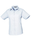 Premier Workwear Women´s Poplin Short Sleeve Blouse  --PW302