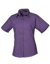 Premier Workwear Women´s Poplin Short Sleeve Blouse  --PW302