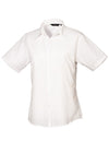 Premier Workwear Women´s Poplin Short Sleeve Blouse  --PW302