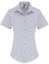 Premier Workwear Women´s Stretch Fit Poplin Short Sleeve Cotton Shirt  --PW346