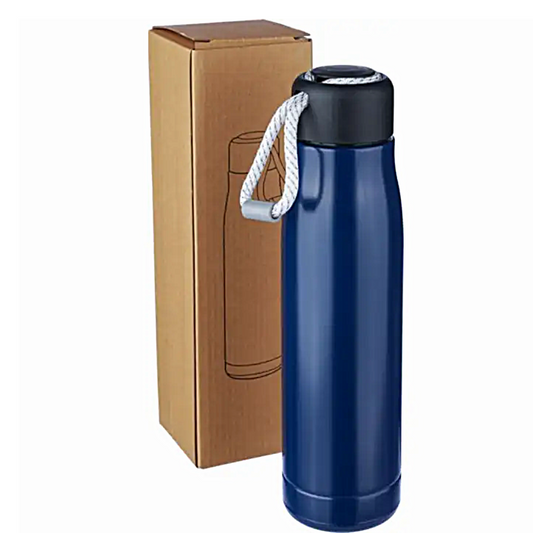 Kierrätetystä ruostumattomasta teräksestä valmistettu kaksiseinäinen juomapullo (500 ml) Solene
