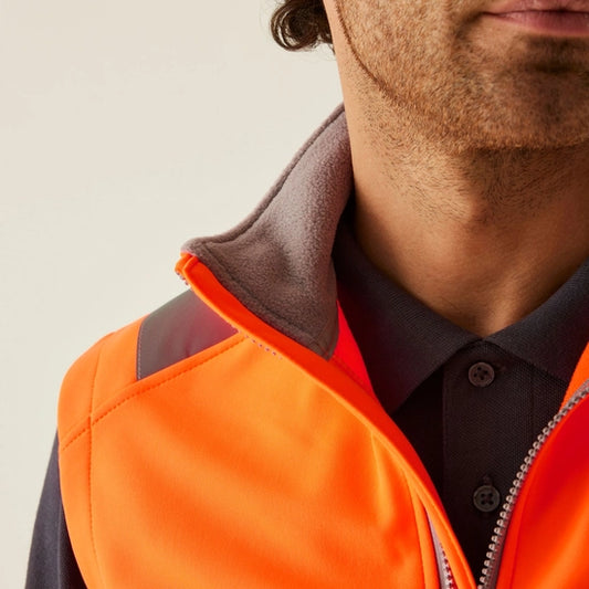 Regatta High Visibility Hi-Vis Pro Contract Ablaze Softshell Bodywarmer