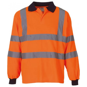 YOKO Hi-Vis Long Sleeve Polo  HVJ310