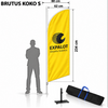 EXPALOT – Rantalippupaketti BRUTUS S–XL – Painatus + tanko + jalusta + kantolaukku