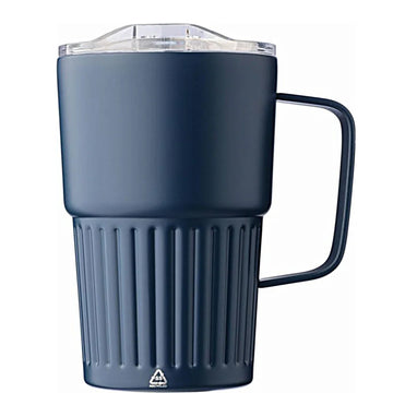 Kierrätetystä ruostumattomasta teräksestä valmistettu kaksiseinäinen matkamuki (450 ml) Calo