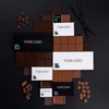FAIRTRADE Mini Square 5 g Maitosuklaa -mainossuklaa omalla painatuksella (0040/FAIRTRADE)- (Minimi 1000 kpl)