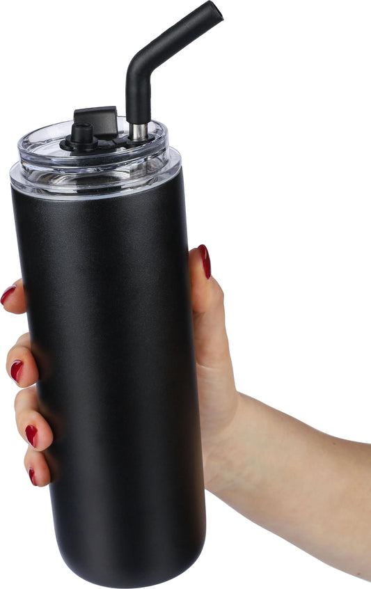 Ruostumattomasta teräksestä valmistettu kaksiseinäinen juomapullo (500 ml) Omari